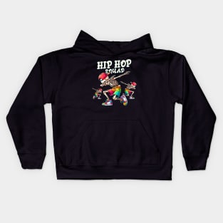 Hip Hop Squad – Vibrant Dabbing Skeleton Dab Dance Kids Hoodie